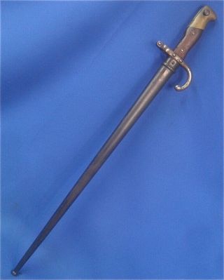 WW1 French Army Gras Rifle Sword Bayonet with Scabbard & matching Numbers 13554 3