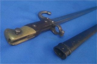 WW1 French Army Gras Rifle Sword Bayonet with Scabbard & matching Numbers 13554 8
