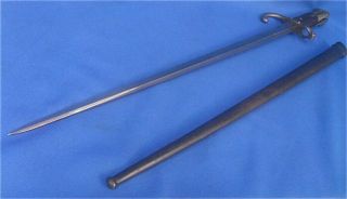 WW1 French Army Gras Rifle Sword Bayonet with Scabbard & matching Numbers 13554 9