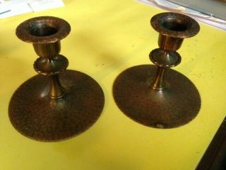 Roycroft Copper Candle Holders,  East Aurora Ny