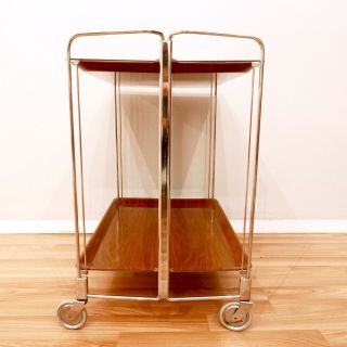 Vintage Trolley Collapsible Bar Cart,  1970s 3