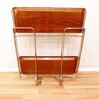 Vintage Trolley Collapsible Bar Cart,  1970s 6
