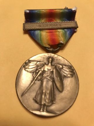 Military Medal Ww1 U.  S.  Navy Victory Medal “escort” On Bar