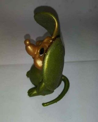 Vintage 1968 Russ Berrie Oily rubber Jiggler Mouse yellow / green 2