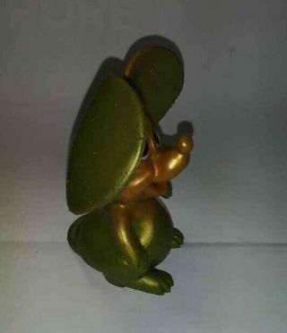 Vintage 1968 Russ Berrie Oily rubber Jiggler Mouse yellow / green 4