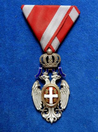 Yugoslavia,  Kingdom.  Serbia.  Order Of White Eagle 5th Class.  Medal.  Orden