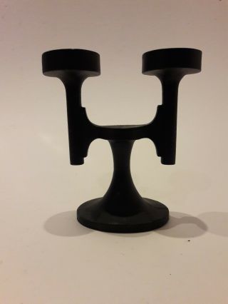 A Rare Robert Welch Chipping Campden Cast Iron Double Candle Holder - 1960 