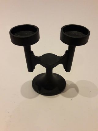 A Rare Robert Welch Chipping Campden Cast iron double candle holder - 1960 ' s 2