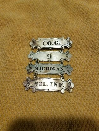 Civil War Co.  G 9 Michigan Vol.  Ladder Badge 4 Rung
