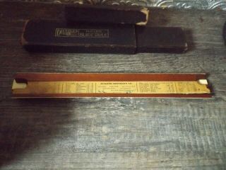 Antique Eugene Dietzgen Phillips Mahogany Wood Slide Rule 1914 - 15 2