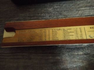 Antique Eugene Dietzgen Phillips Mahogany Wood Slide Rule 1914 - 15 3