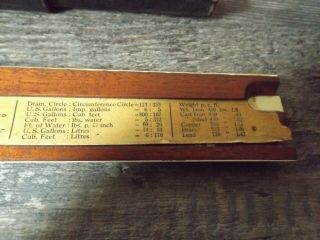 Antique Eugene Dietzgen Phillips Mahogany Wood Slide Rule 1914 - 15 5