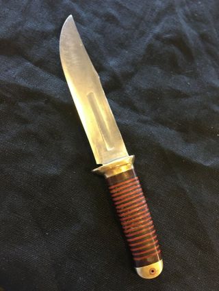 Us Ww2 Wwii Custom Hand Made Theater Fighting Knife With Stack Handle