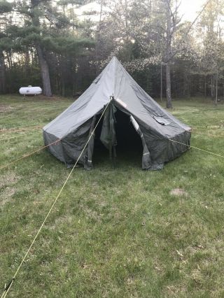 Military Surplus 5 Man M1950 Arctic Tent 13x13 Camping Army,  Liner M 1950 Hunting