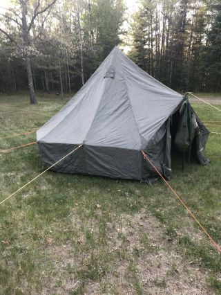 MILITARY SURPLUS 5 MAN M1950 ARCTIC TENT 13x13 CAMPING ARMY,  LINER M 1950 HUNTING 2