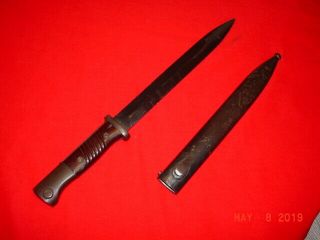 Wwii German M1884/98 - 3rd Pattern Bayonet With Composition Grips