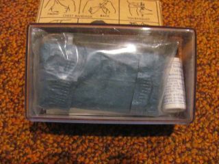 Vietnam US Army camouflage aviator first aid kit w/ box & list dated 1967 3