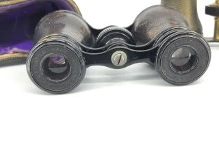 2 Pair Antique Binoculars Opera Glasses with One Leather Case 3