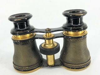 2 Pair Antique Binoculars Opera Glasses with One Leather Case 5