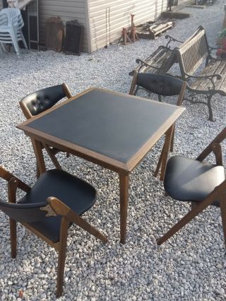Modern Mid Century Coronet Wonderfold Table And Chairs