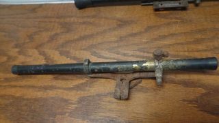 Antique Brass Scope With Mount - 15 1/2 Long