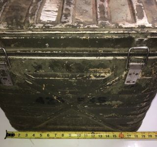 Vintage 1976 US Military Army Food Cooler Container Metal Has wear RARE 12