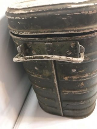Vintage 1976 US Military Army Food Cooler Container Metal Has wear RARE 4