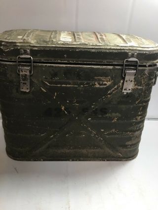Vintage 1976 US Military Army Food Cooler Container Metal Has wear RARE 5