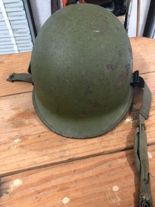 Us Vietnam Era M1 Helmet And Liner