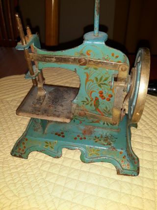 Metal Child Toy Sewing Machine Germany? Blue Piece