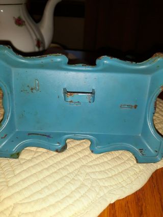 Metal child toy sewing machine Germany? blue piece 6