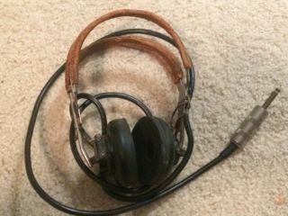 Ww2 Us Headset Wiith Ear Cushions,  Extra Long Cord,  Anb - H - 1 Receivers