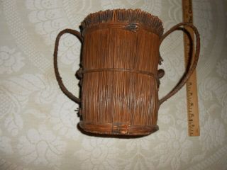 Large Antique Primitive Native American Indian Basket Alabama Pine Needle 5