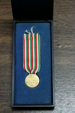 Wwi Italy 1918 1968 50th Anniversario Della Vittoria 750 18k Gold Medal W/box