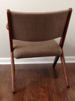 Vintage Mid - Century Modern Teak/Wool Lounge Chair 6