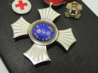 JAPANESE MEDAL RED CROSS GOLD MERIT AWARD BADGE MEDIC NURSE DOCTOR POST WW2 WWII 5