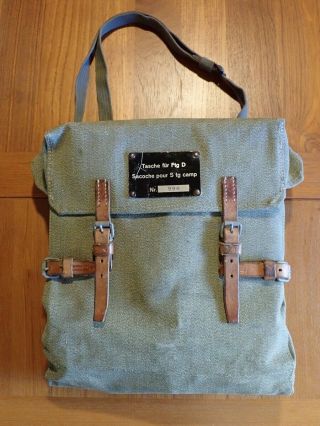 Rare 1947 Swiss Tank Welding Kit Canvas Tool Bag Rucksack Backpack Fully Stocked