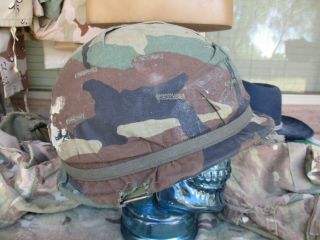 US M - 1 Helmet with Camouflage Cover,  Liner & Shell 5