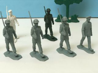 Rare 1960 Marx Military Training CTR Playset 54mm LIGHT BLUE Soldiers w Sailor 7