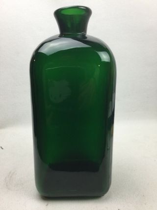 Large Emerald Green Antique Apothecary Bottle Old Medicine