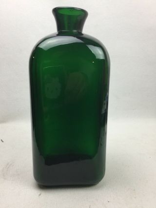 Large Emerald Green Antique Apothecary Bottle Old Medicine 4