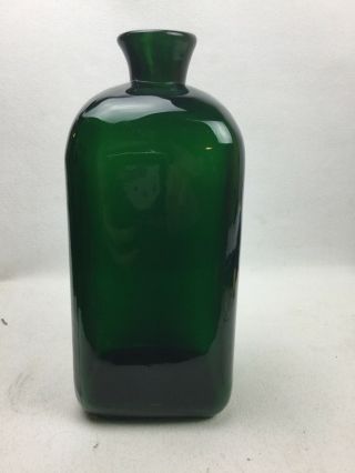 Large Emerald Green Antique Apothecary Bottle Old Medicine 5