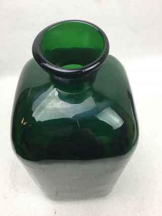 Large Emerald Green Antique Apothecary Bottle Old Medicine 6