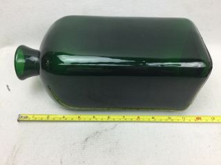 Large Emerald Green Antique Apothecary Bottle Old Medicine 9
