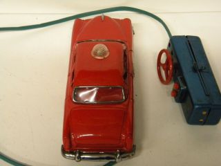 VINTAGE MID 1950 ' SLINEMAR FIRE CHIEF CAR BY LINEMAR JAPAN TIN BATTERY 4