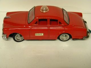 VINTAGE MID 1950 ' SLINEMAR FIRE CHIEF CAR BY LINEMAR JAPAN TIN BATTERY 5