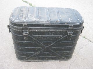 Vintage Military Cooler Metal Box Has Petina