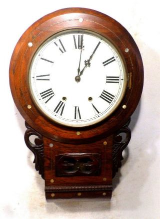 1875 Walnut With Inlay Haven Wall Regulator