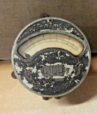 Antique Circa 1900 Weston Voltmeter Gauge Weston Electrical Instrument Ammeter