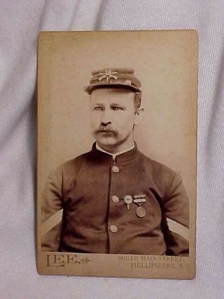 Antique Civil War Cabinet Photo Of Northern Soldier Officer